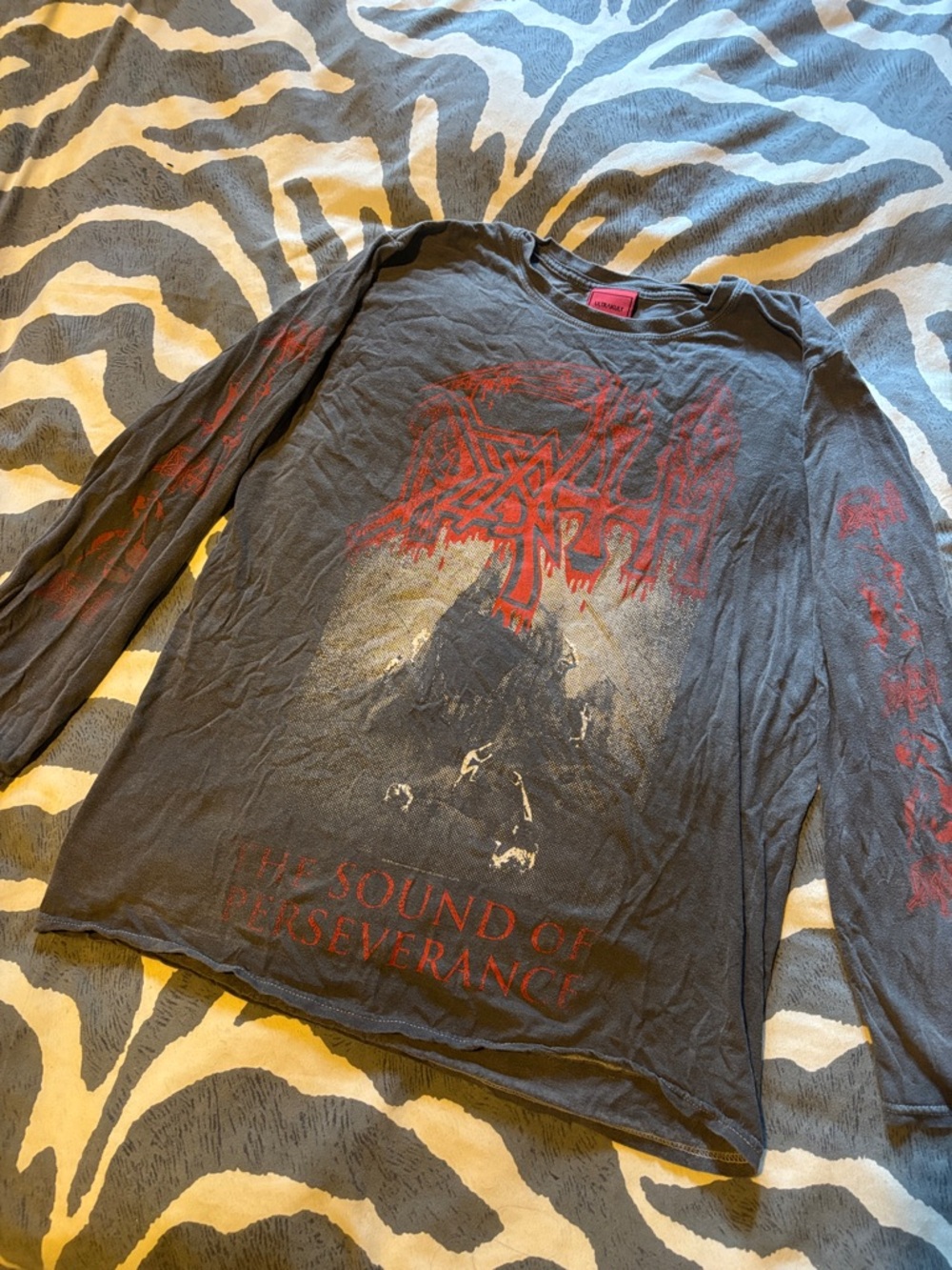 DEATH THE SOUND OF PERSEVERANCE grey Long-Sleeve Shirt
